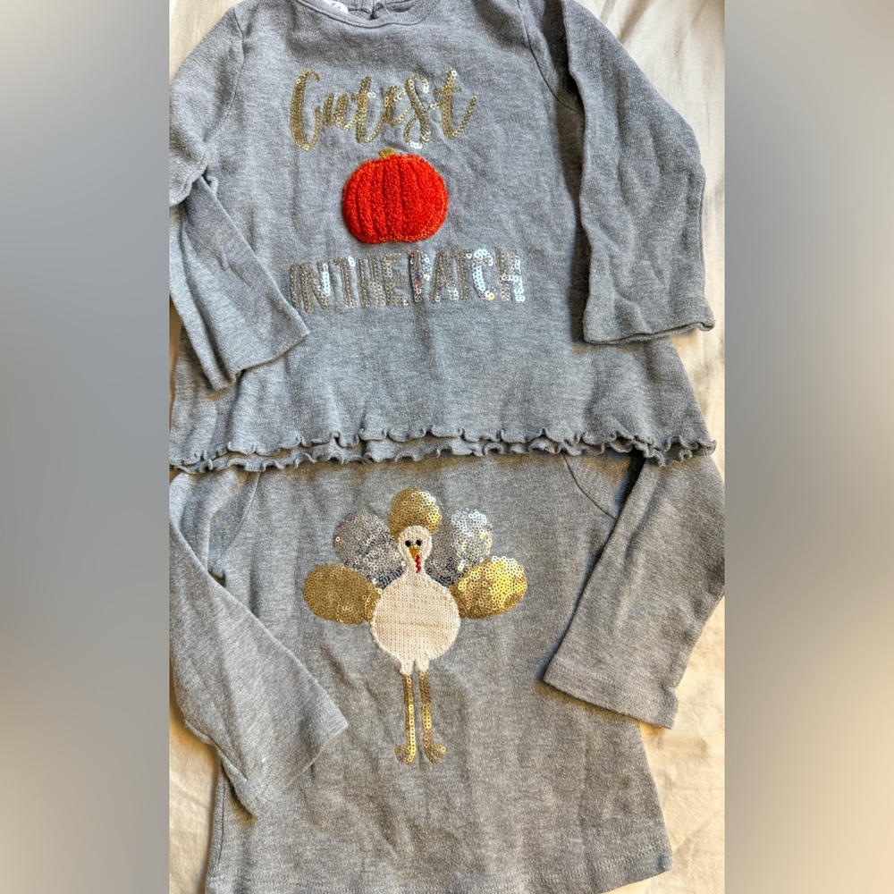 Mudpie Pumpkin and Turkey Shirts